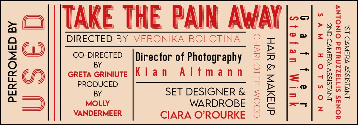Behind the scenes on Take The Pain Away